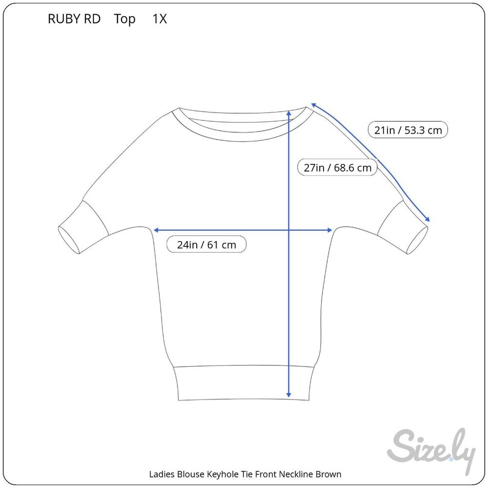 Ruby Rd 1x Abstract Swirl Print Blouse Keyhole Ta… - image 5